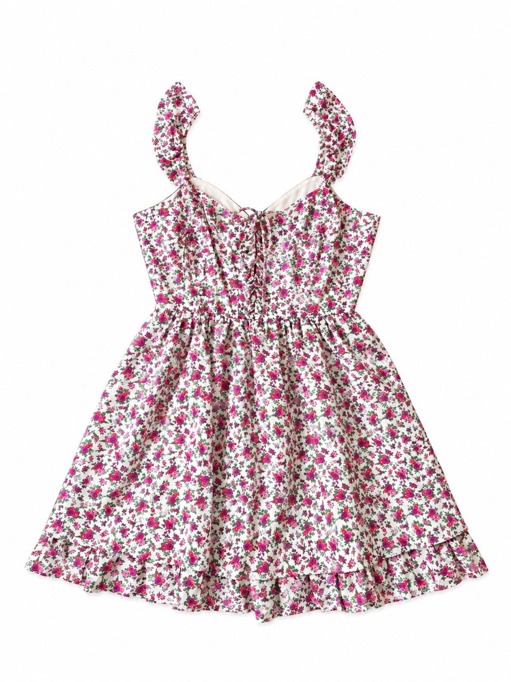 Betsey Johnson Layla Floral Lace Up Mini Dress Size 6 NWT